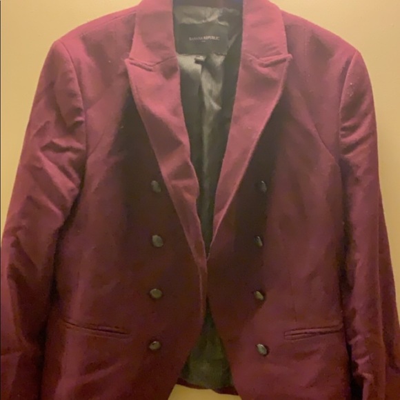 Burgundy Military Blazer - Picture 1 of 2
